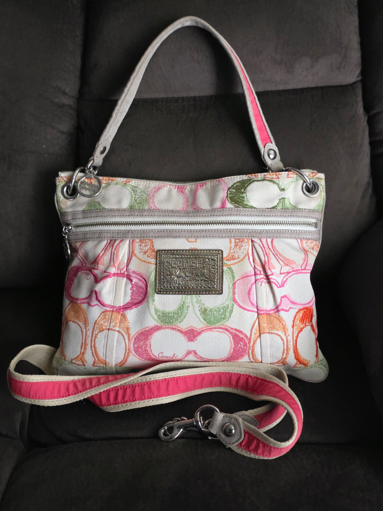 Bolsa Coach Poppy vintage multicolor