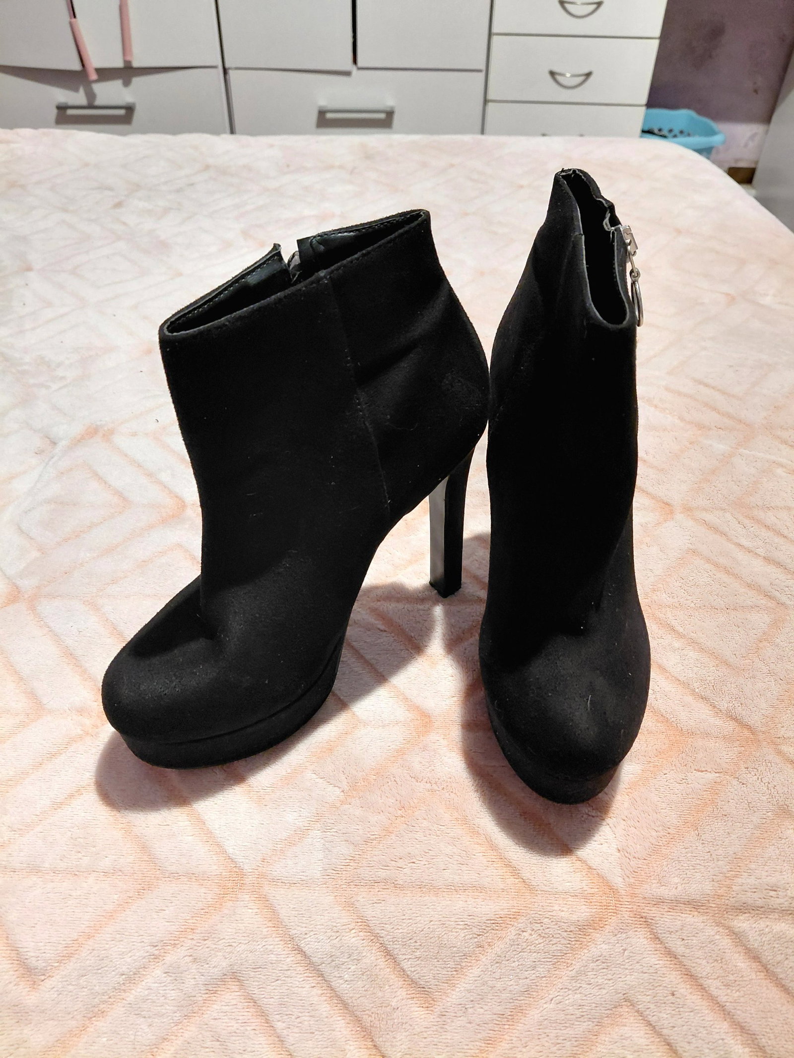 Botines de Tacón Alto con Plataforma - Talla 4 MX (7 US)