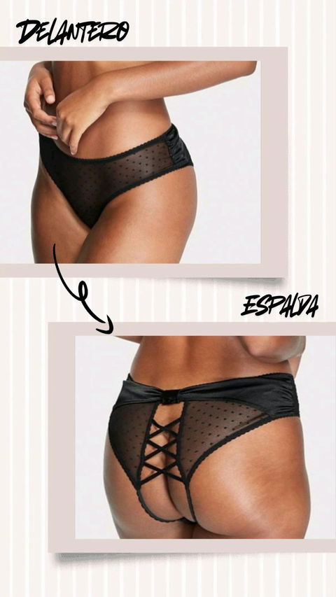 Panty Cheeky Espalda Abierta Victoria's Secret - Talla XL