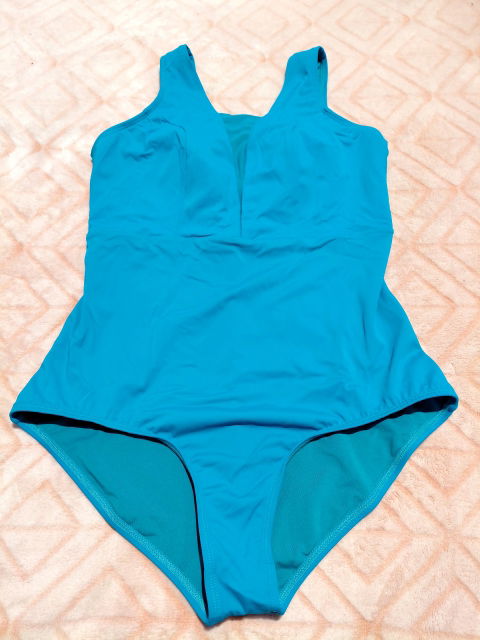 Traje de Baño de Una Pieza Azul Turquesa Talla 40