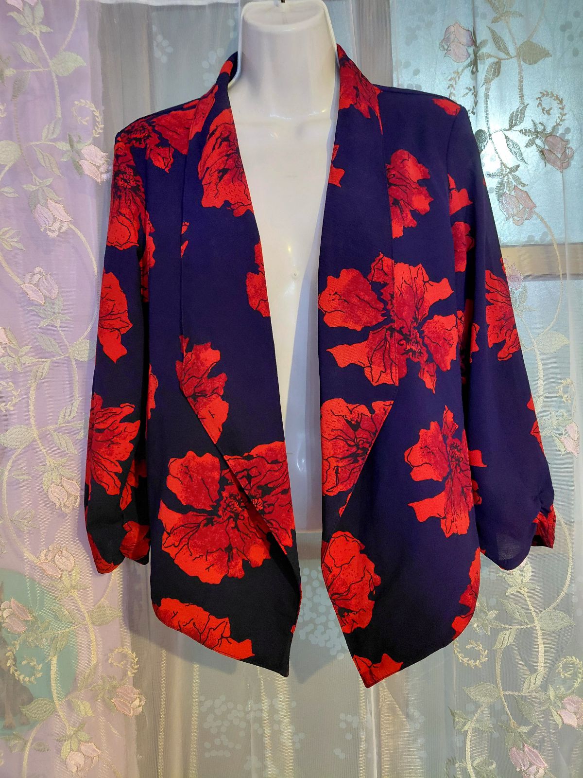 Blazer Ligero Estampado Floral CKLASS Talla L