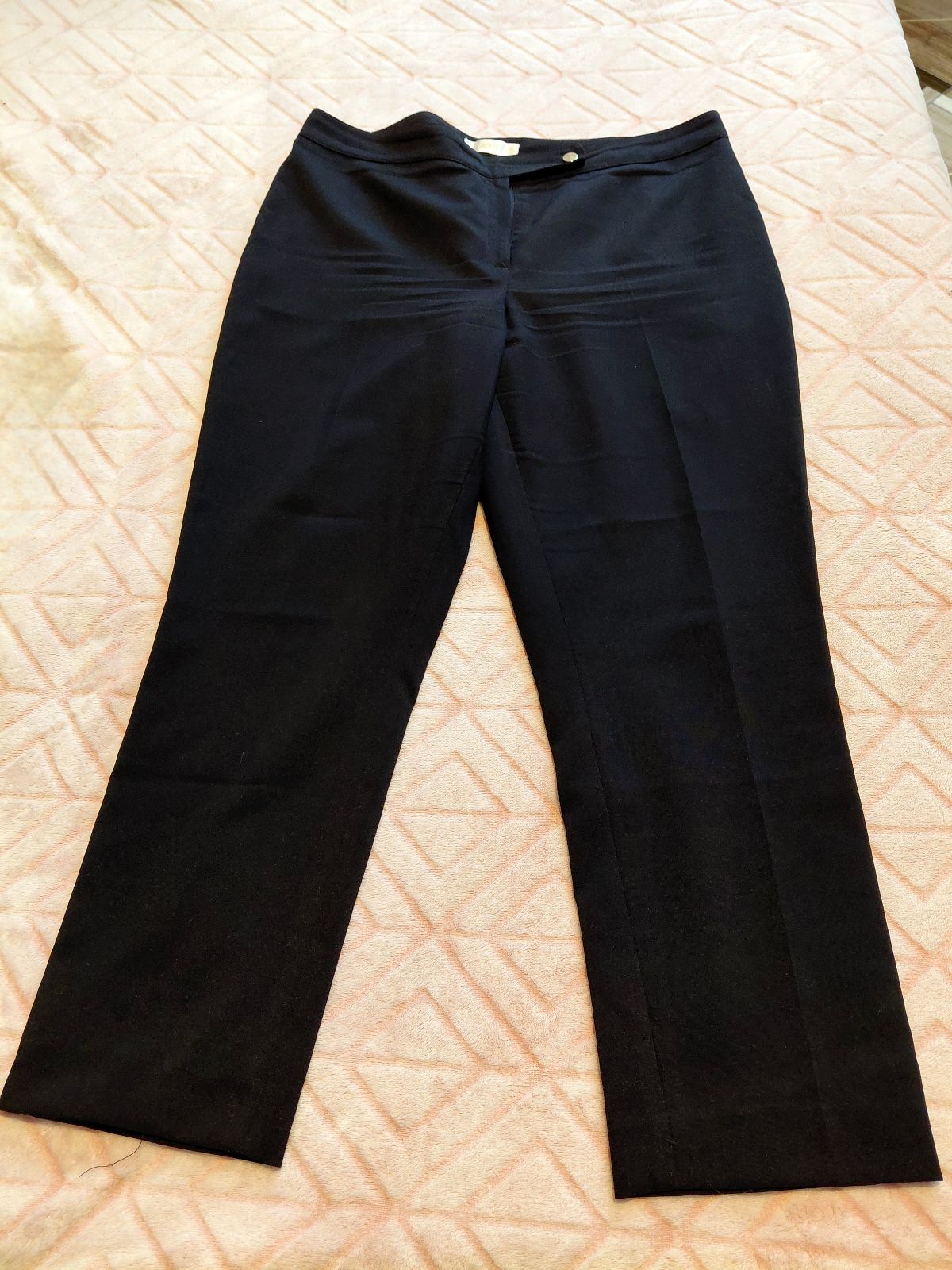 Pantalón de Vestir Negro Elegante Corte Clásico Talla 13