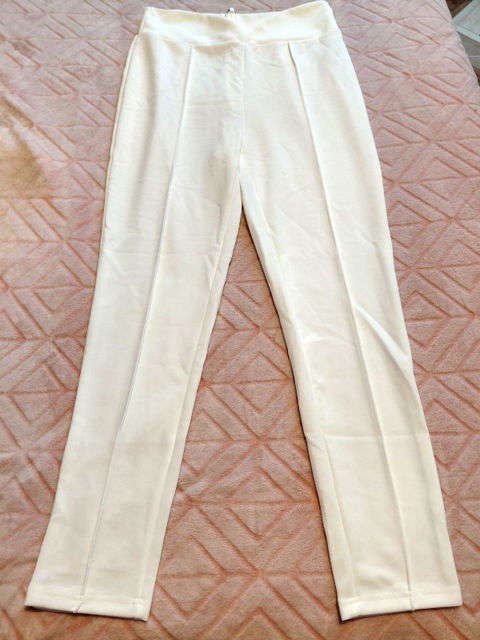 Pantalón de vestir tipo sastre blanco talla XL