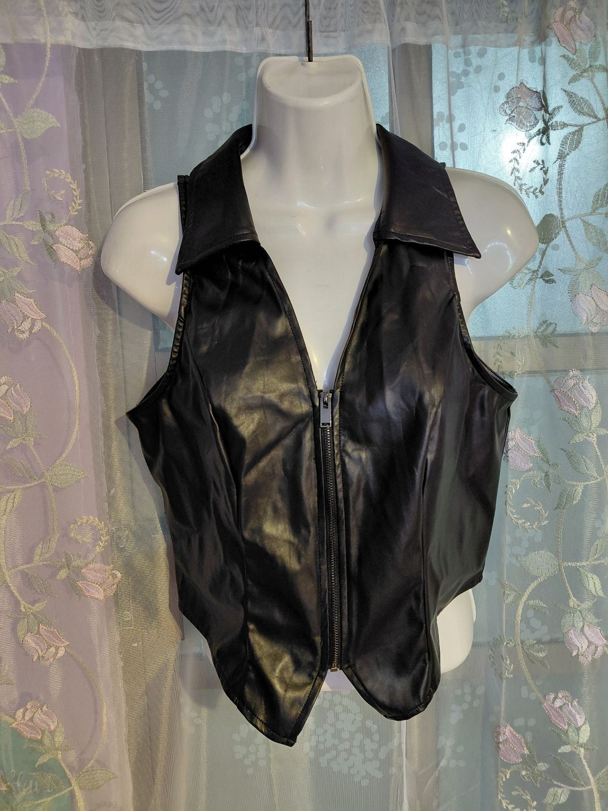 Chaleco Tipo Piel Estilo Rocker Talla XL