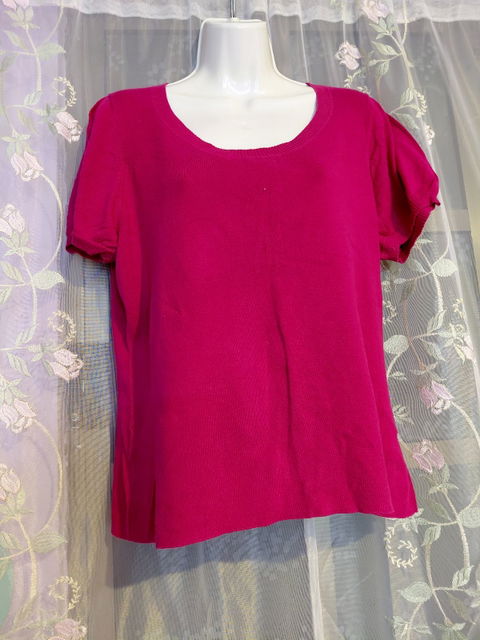 Blusa Tejida de Punto Fucsia Talla L