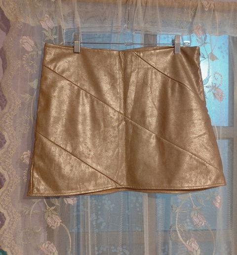 Minifalda Metalizada Efecto Piel XL