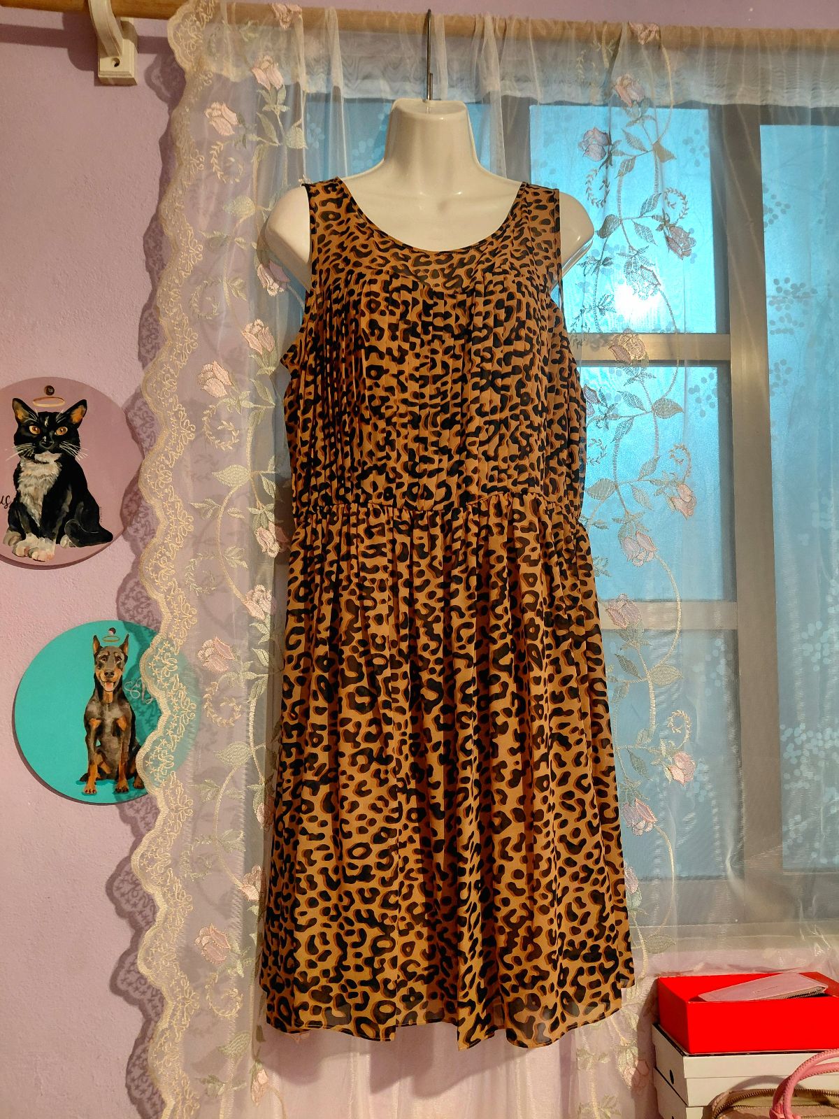 Vestido Corto Animal Print Leopardo Talla 14