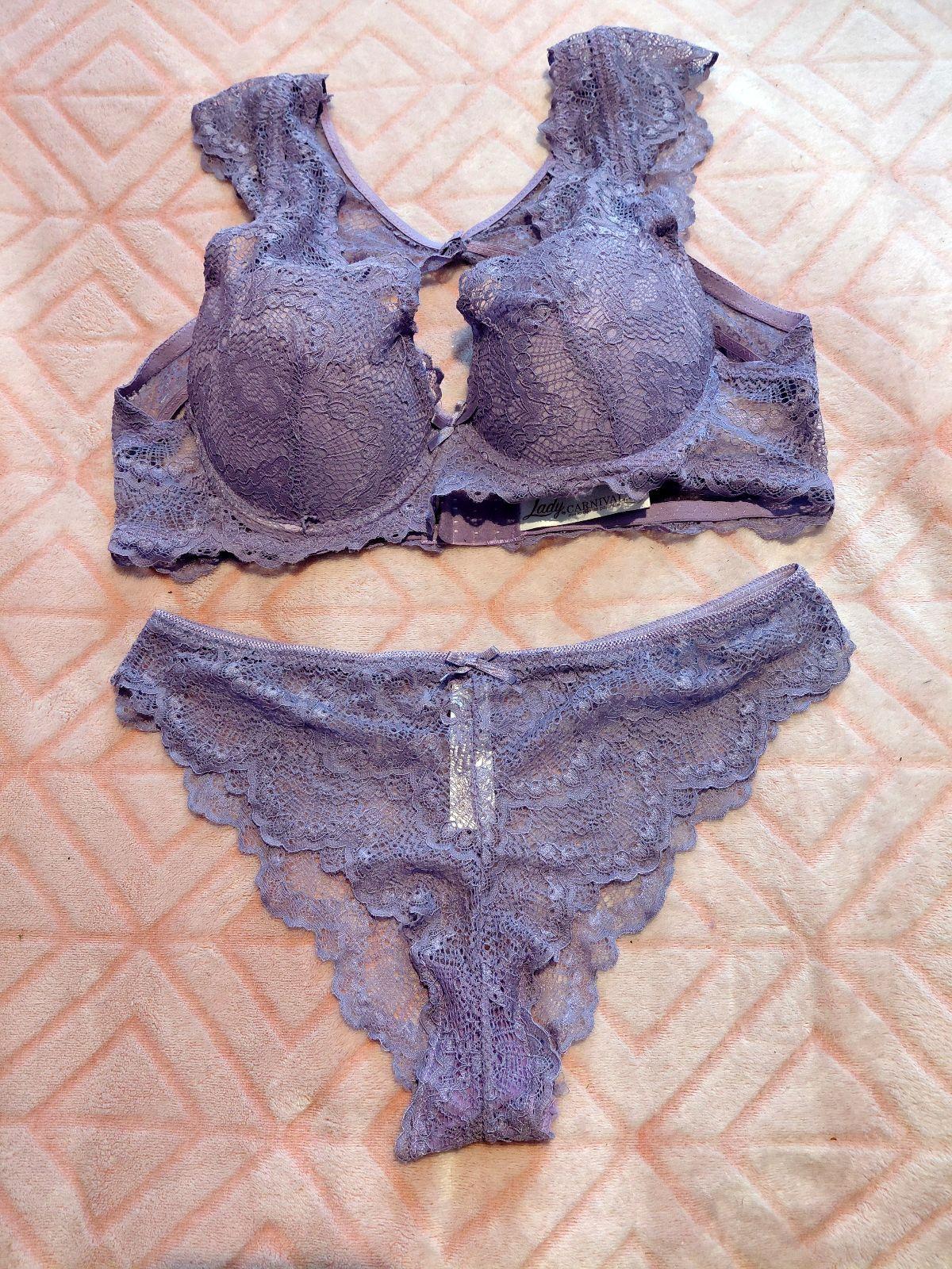 Set de Lencería de Encaje Floral Talla 38B y XL