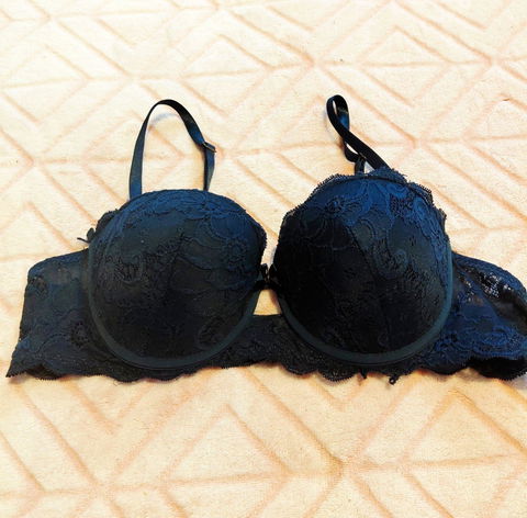Brassiere de Encaje Azul Marino Talla 38B