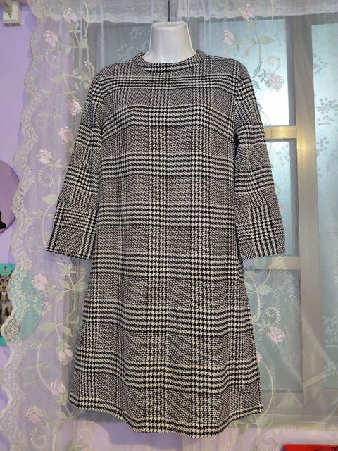 Vestido Corto Recto Pata de Gallo H&M