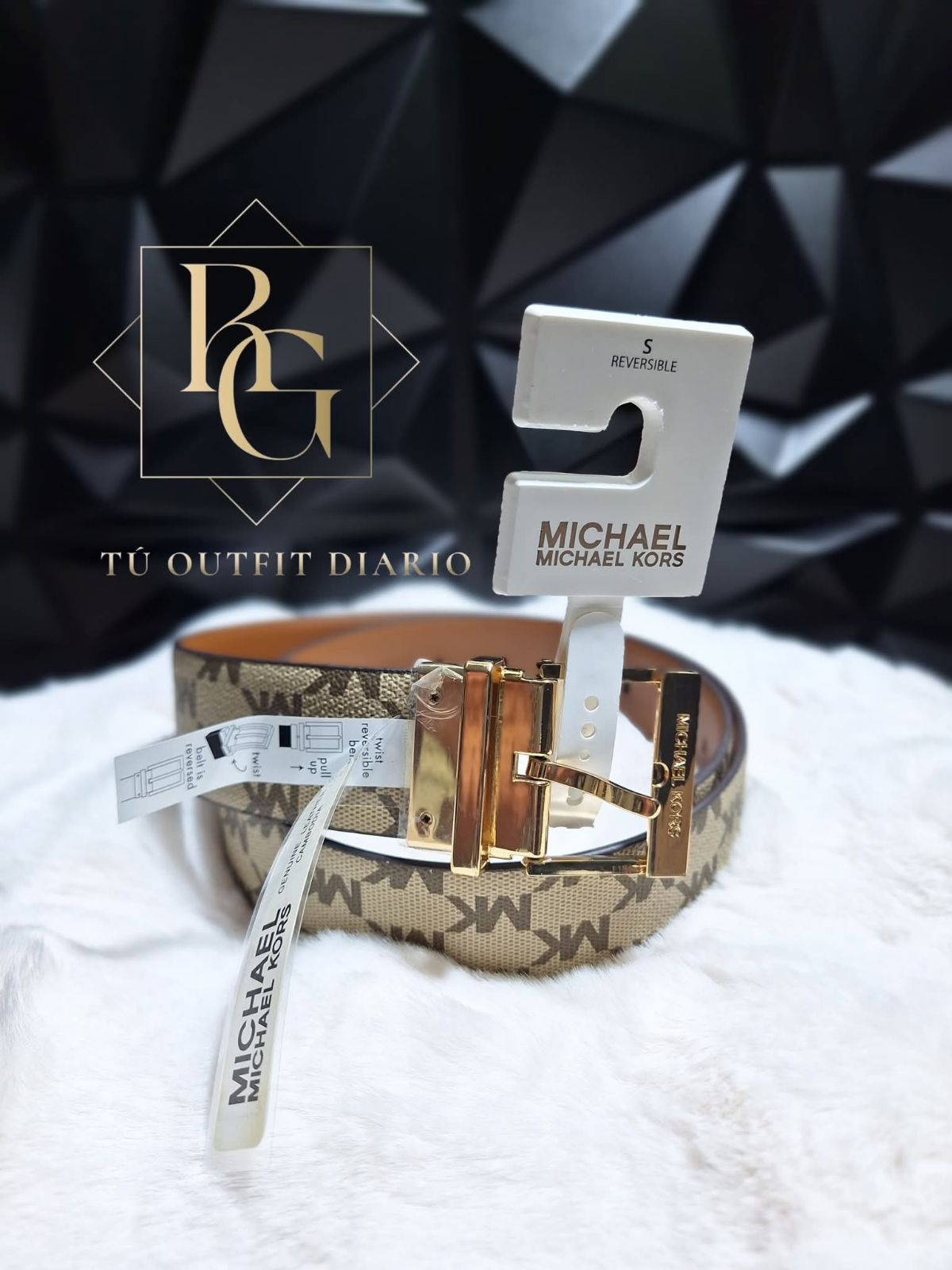 Cinturón Michael Kors Original Talla S Reversible Nuevo