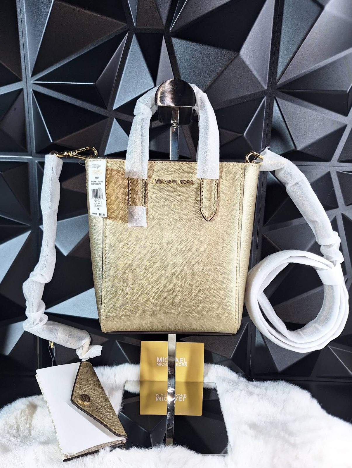 Crossbody Michael Kors dorada original nueva