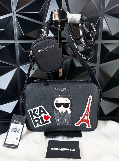 Crossbody Karl Lagerfeld con monedero✨️original 🖤🎈