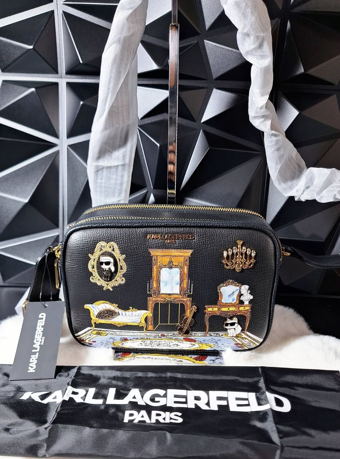 Crossbody Karl Lagerfeld original doble cierre ✨️🖤