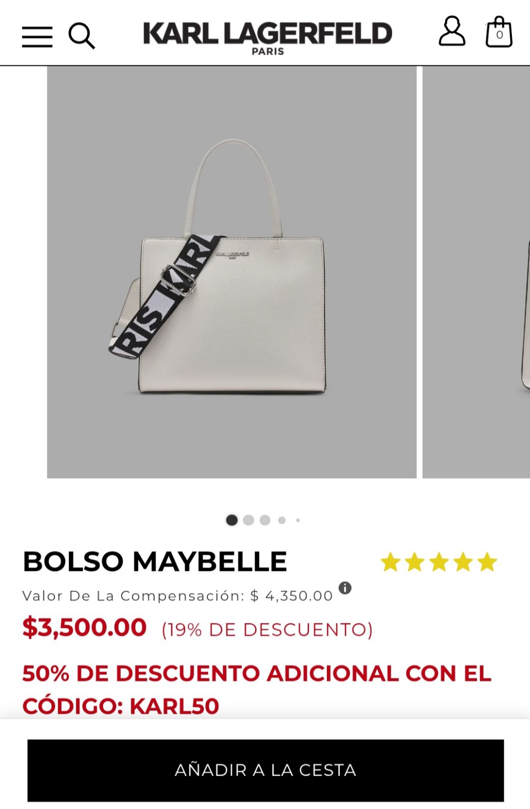 Bolso Karl Lagerfeld Maybelle Original