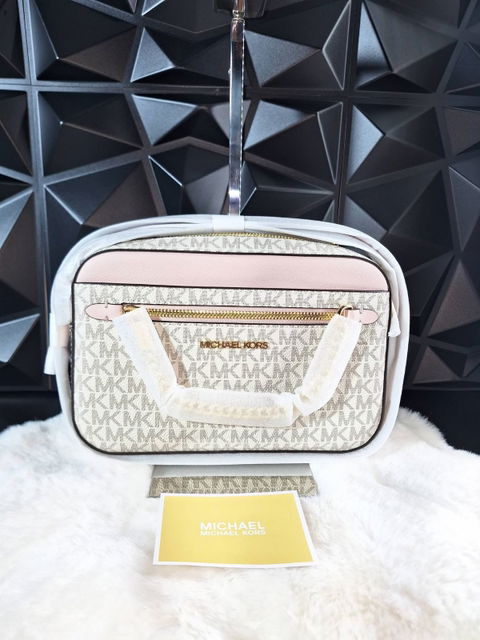 Bolso Crossbody Michael Kors Original Vainilla y Rosa Pastel
