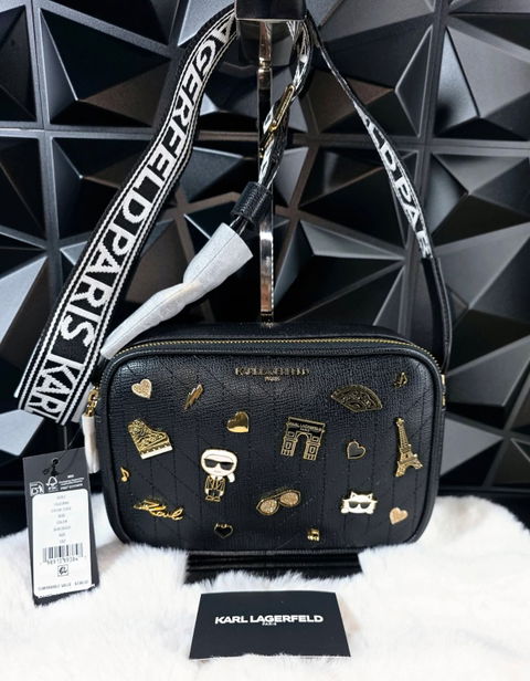 Bolso Crossbody Karl Lagerfeld Doble Cierre Nueva