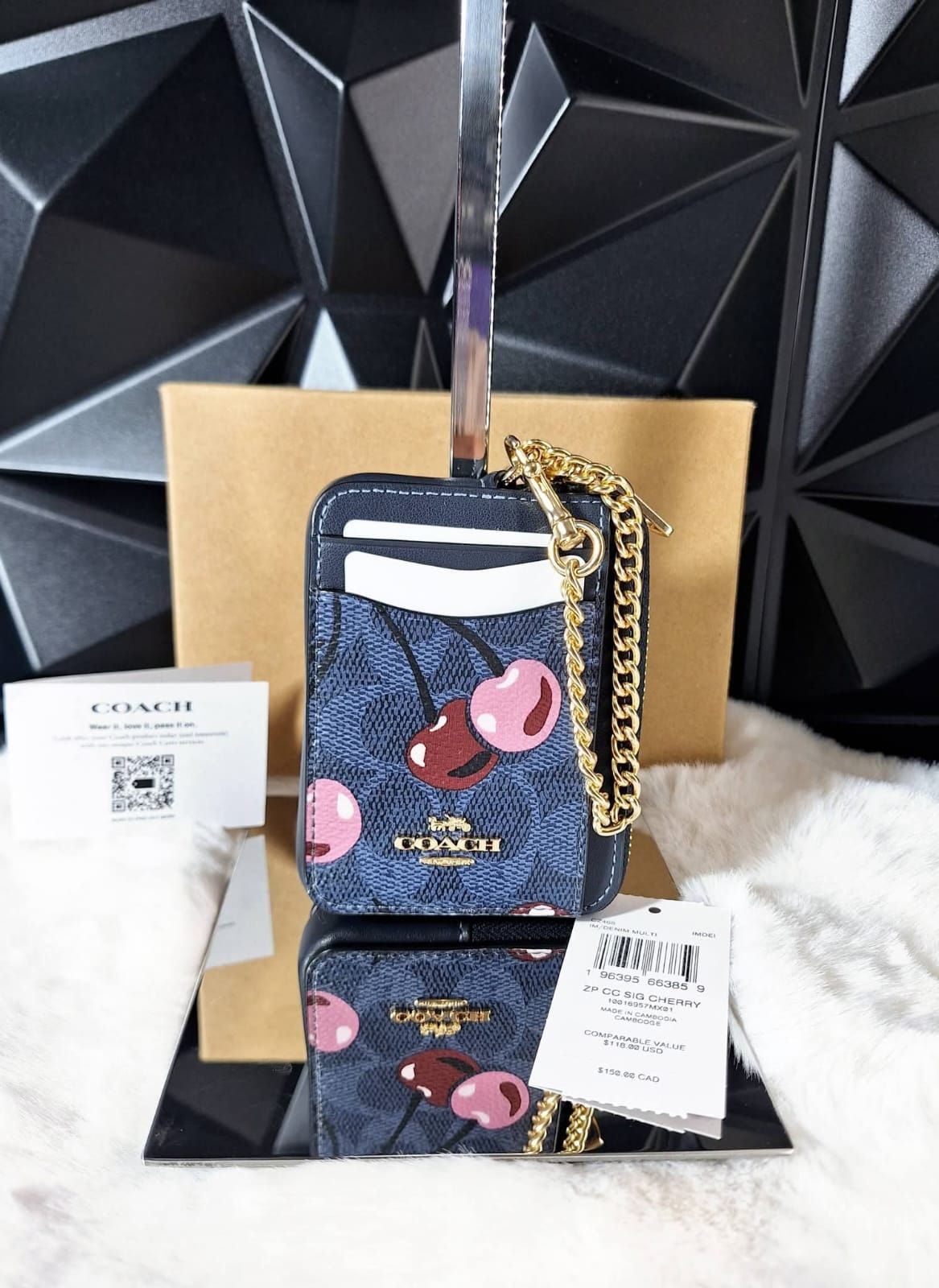 Monedero Coach🍒💙 Original nuevo