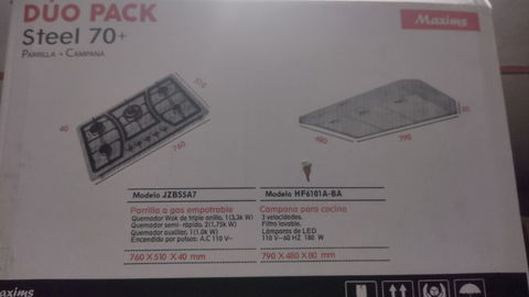 Dúo Pack Steel 70 - Parrilla y Campana Maxims