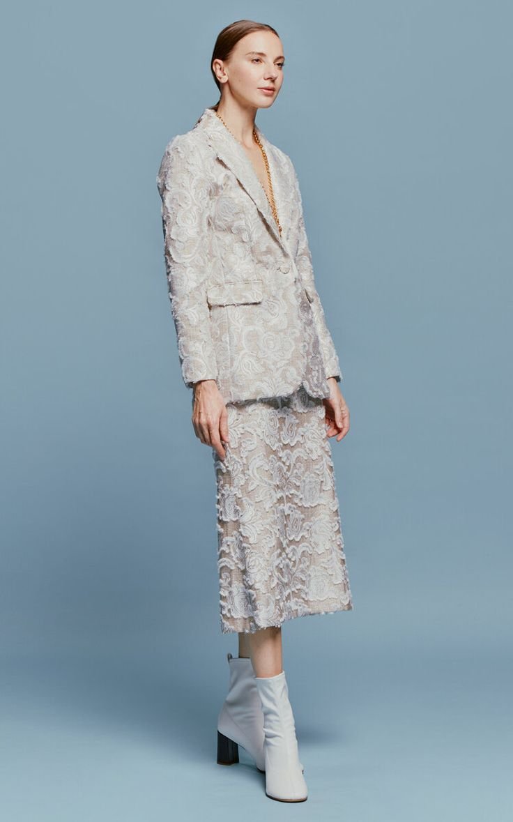 Blazer de tejido brocado 