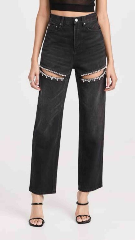 Jeans AEROPOSTALE con Abertura y Cristales Talla 2 - Nuevo con Etiqueta