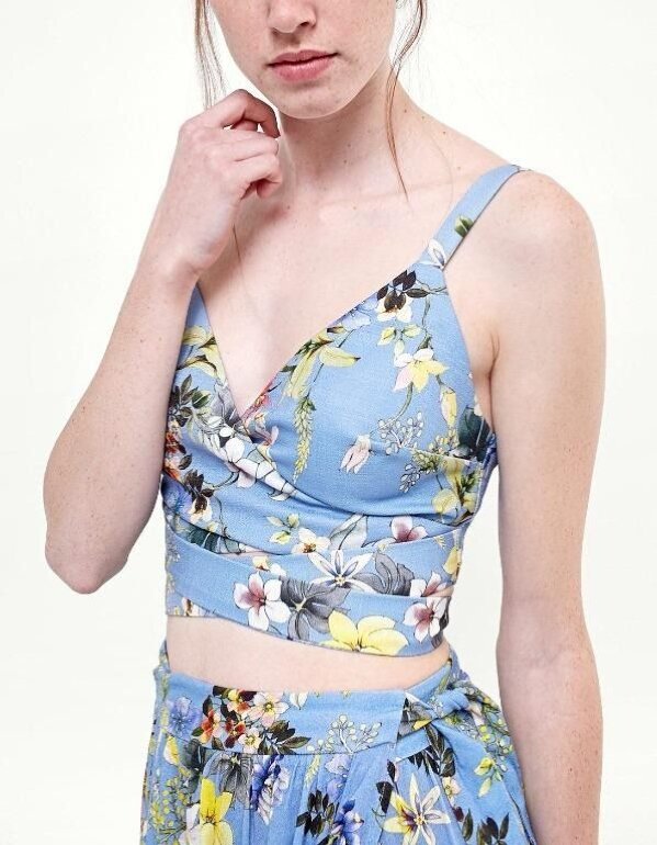 Top Tiras STRADIVARIUS Floral Talla 28 - Nuevo con Etiqueta