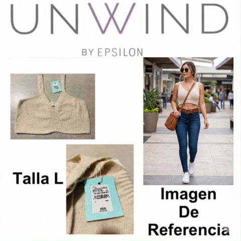 Top color beige prenda versatil