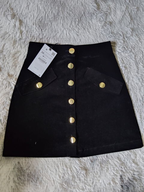 Falda Zara Nueva con Etiqueta Talla XS Terciopelo