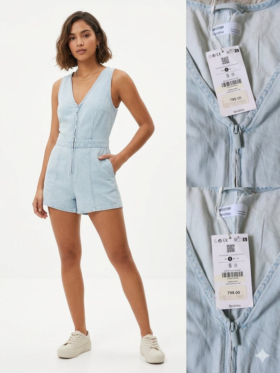 Mono de mezclilla Bershka talla S