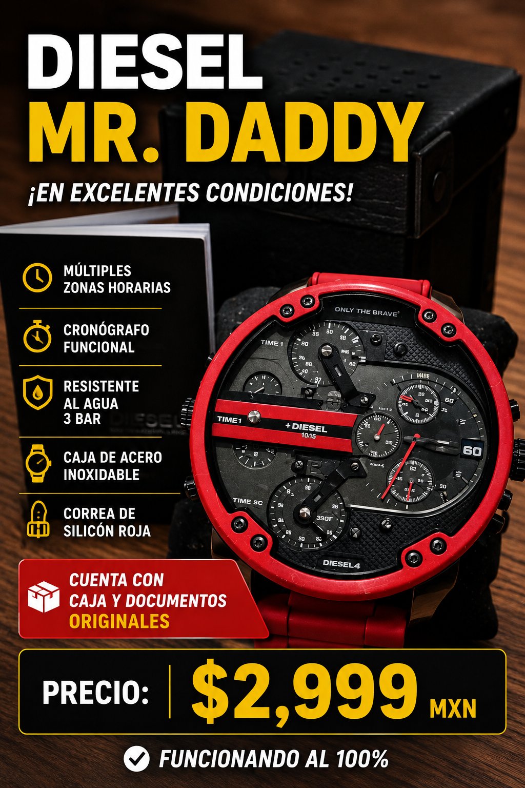 Reloj Diesel Mr. Daddy Original