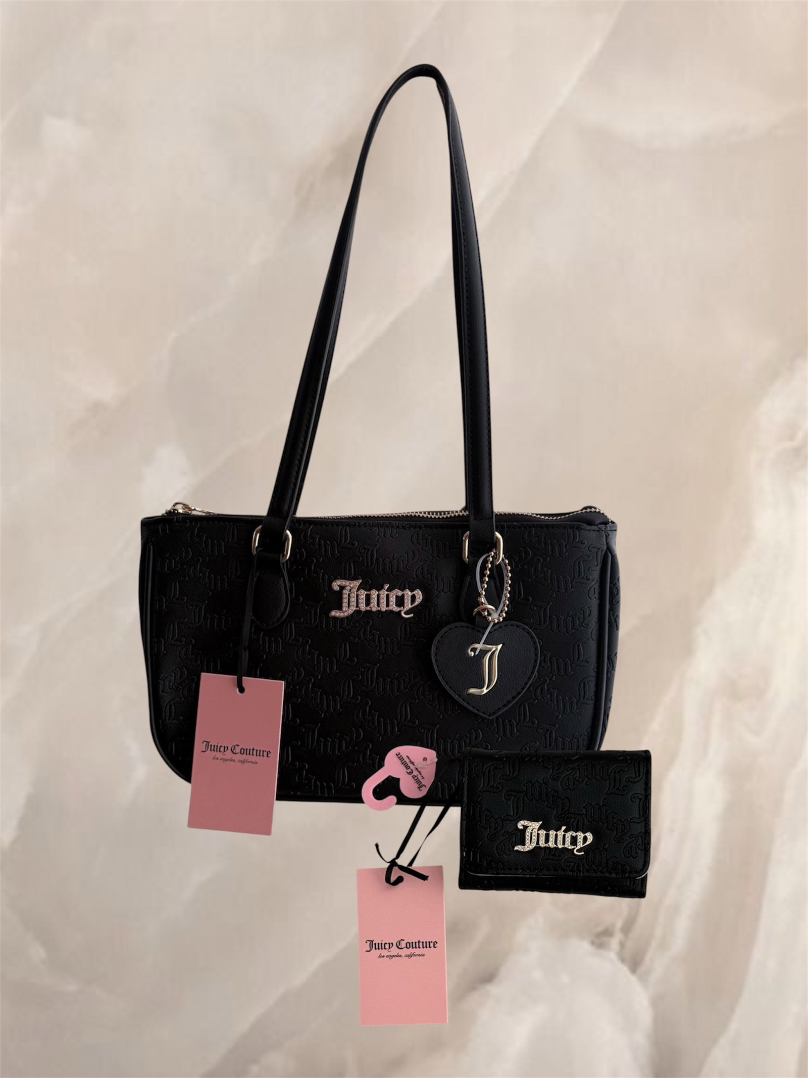 Bolso negro Juicy Couture con tarjetero