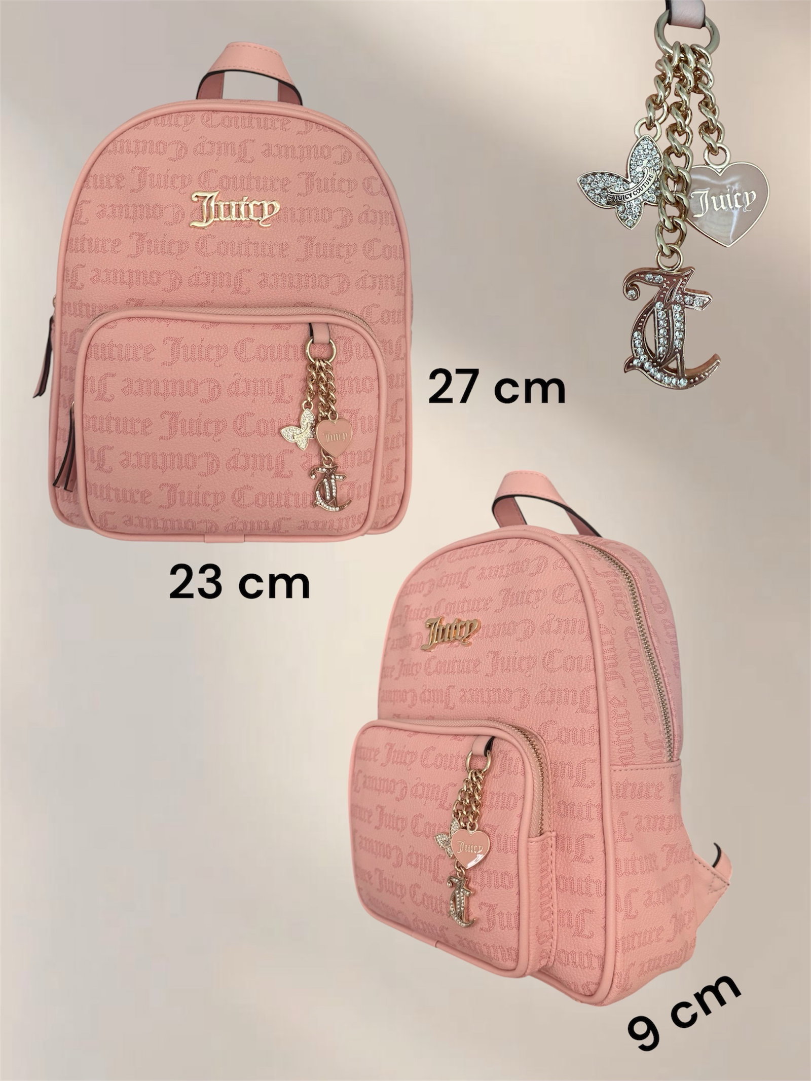 Mochila pequeña rosa Juicy Couture 