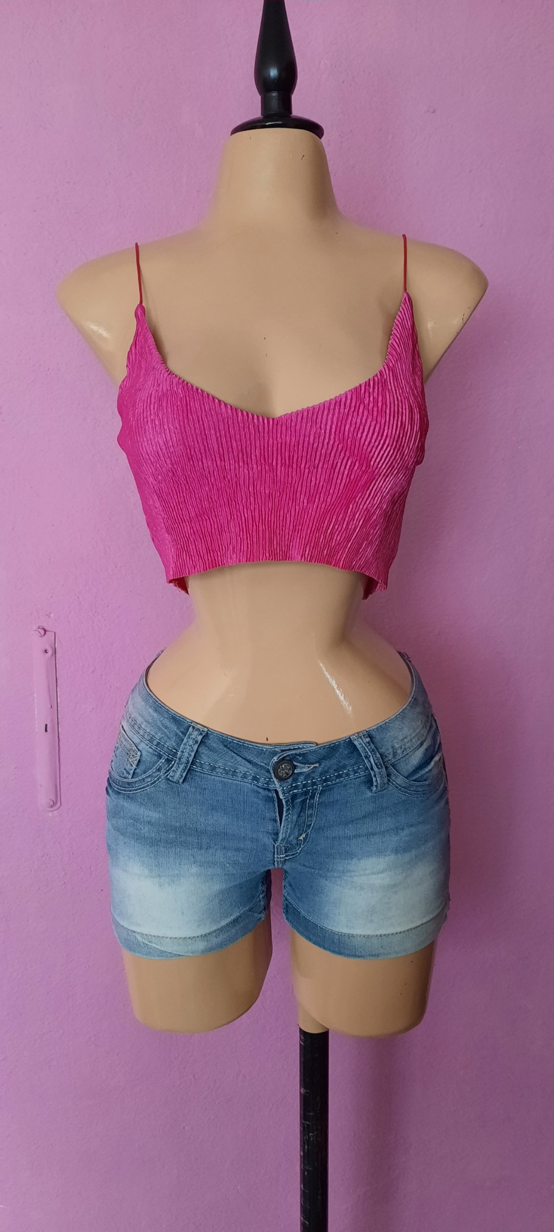 Top de Tirantes Fucsia Talla S