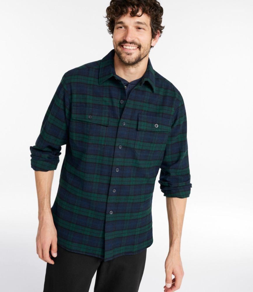 Camisa L.L.Bean de Hombre a Cuadros Verde y Azul