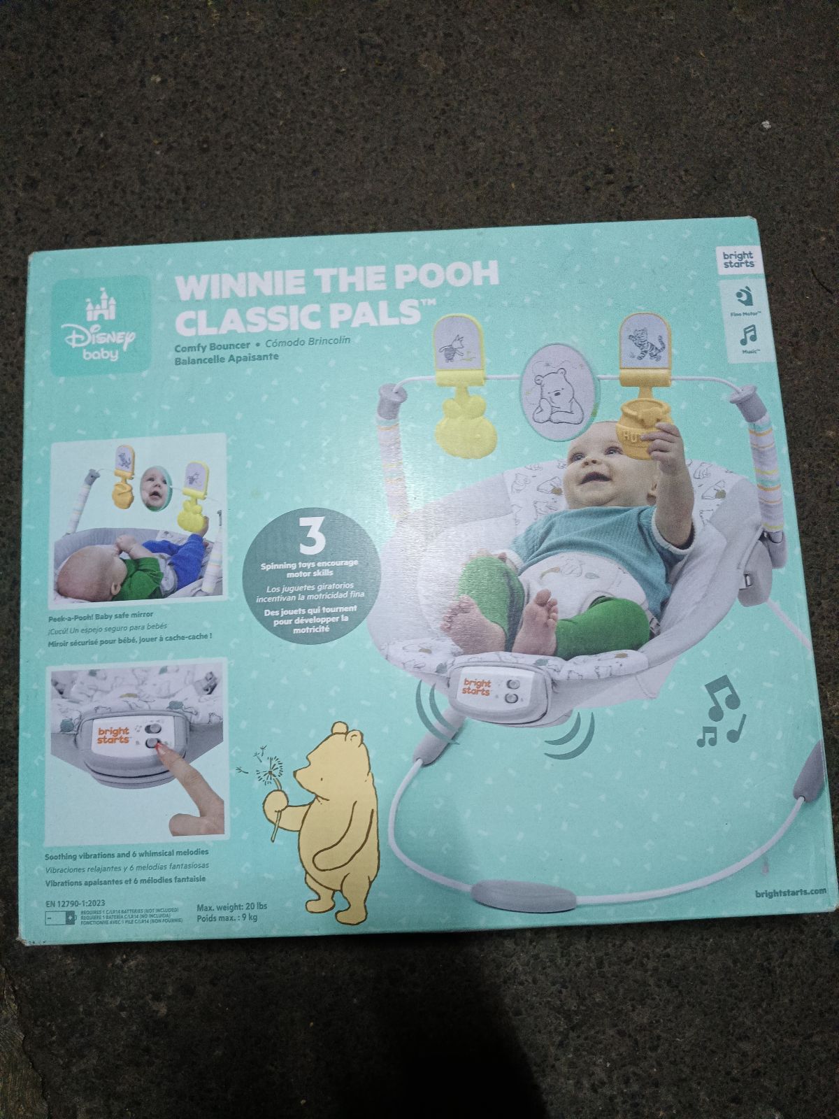 Sillita vibradora para bebé Winnie the Pooh Classic Pals