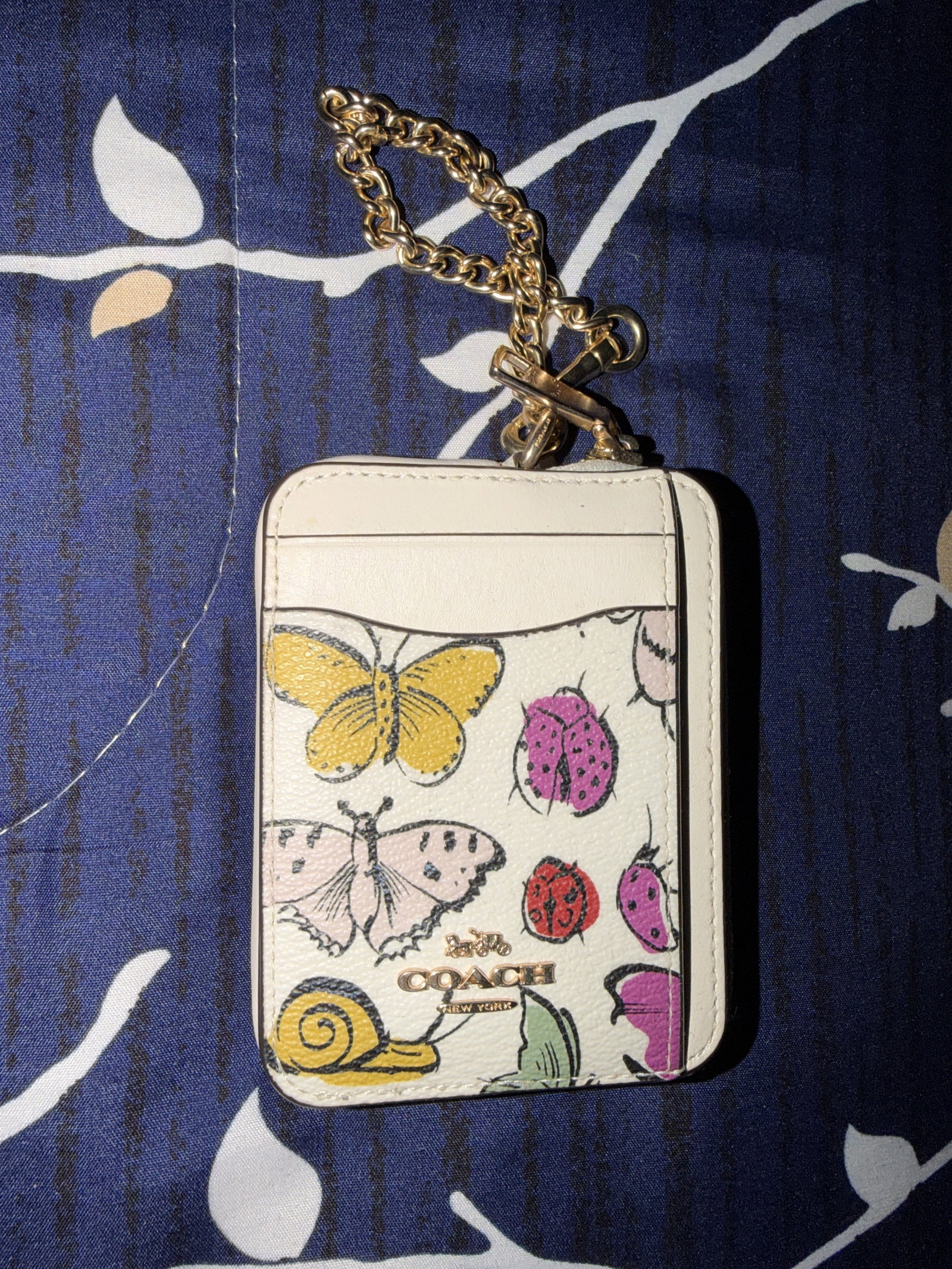 Zip Card Case Coach Primavera Mariposas