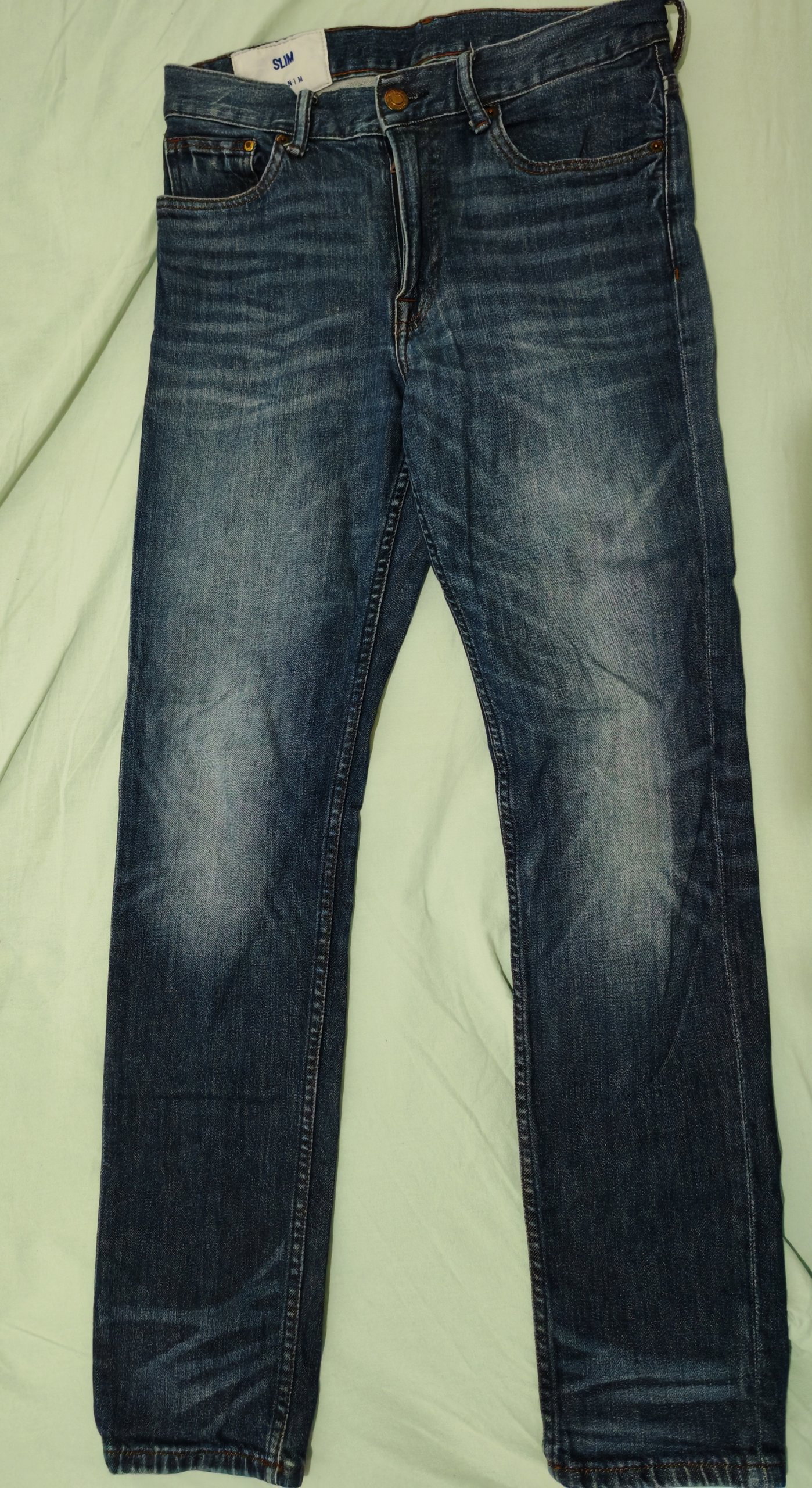 Pantalón de mezclilla slim para hombre H&M