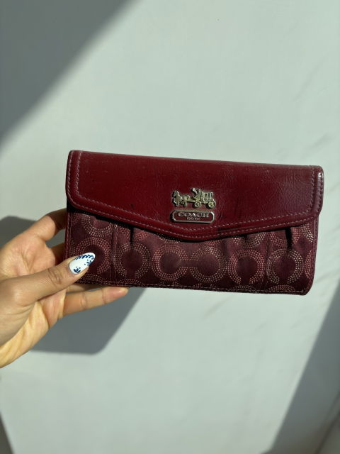 Cartera Coach Burdeos en Buen Estado