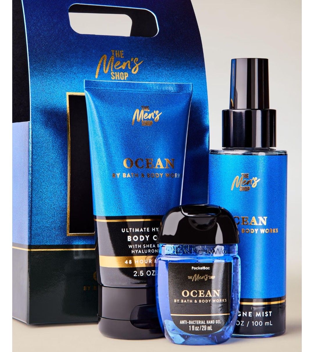 Set de fragancia, antibacterial y Crema OCEAN de Bath & Body Works para Hombre