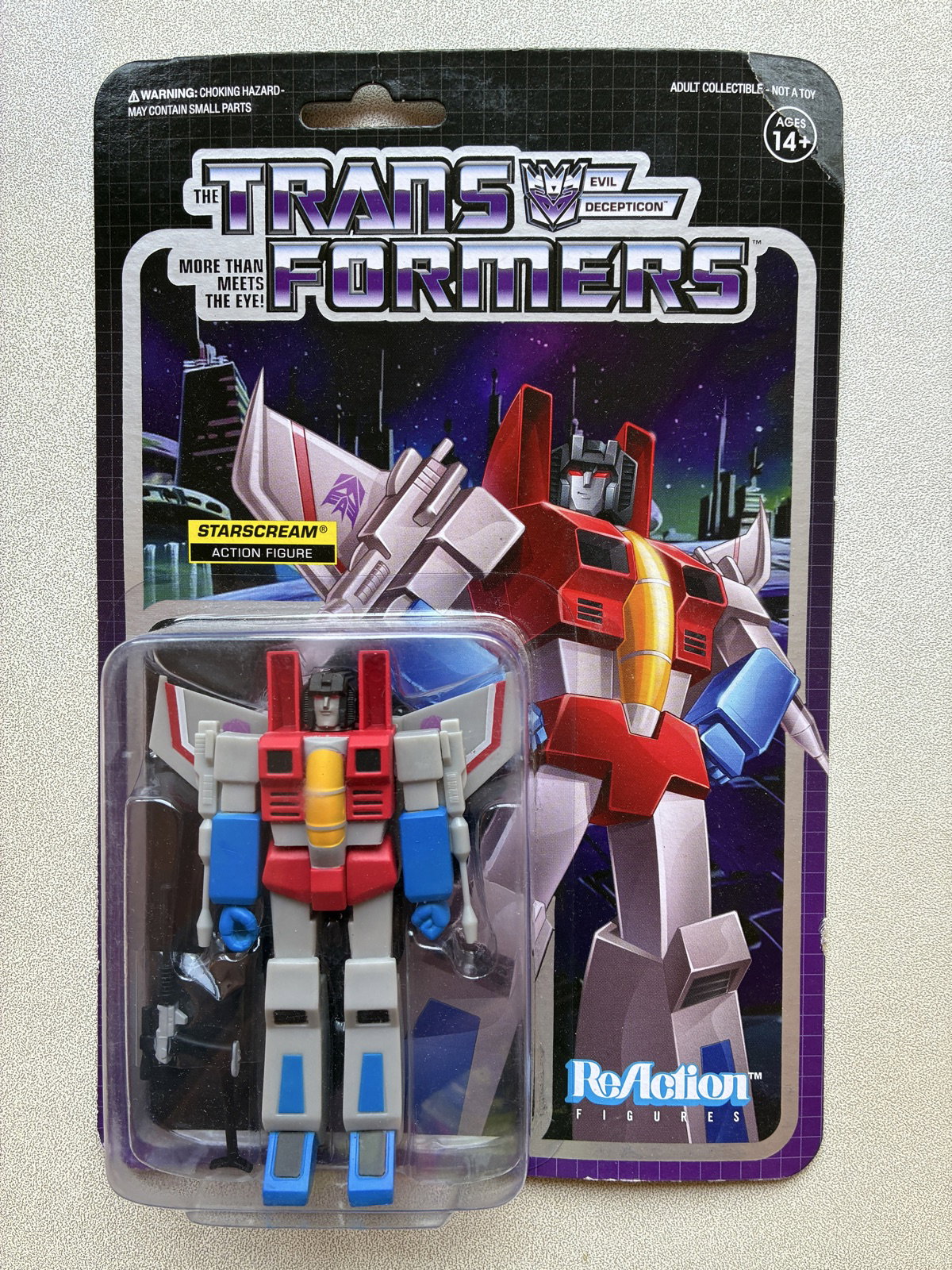 Figura Starscream Transformers Super 7 Reaction