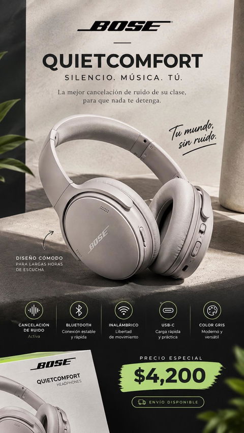 Audífonos Bose QuietComfort Inalámbricos