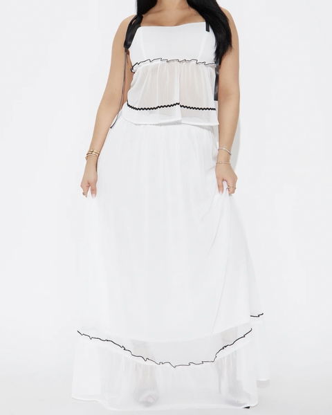 Conjunto de Falda Blanco Suelto - Nuevo