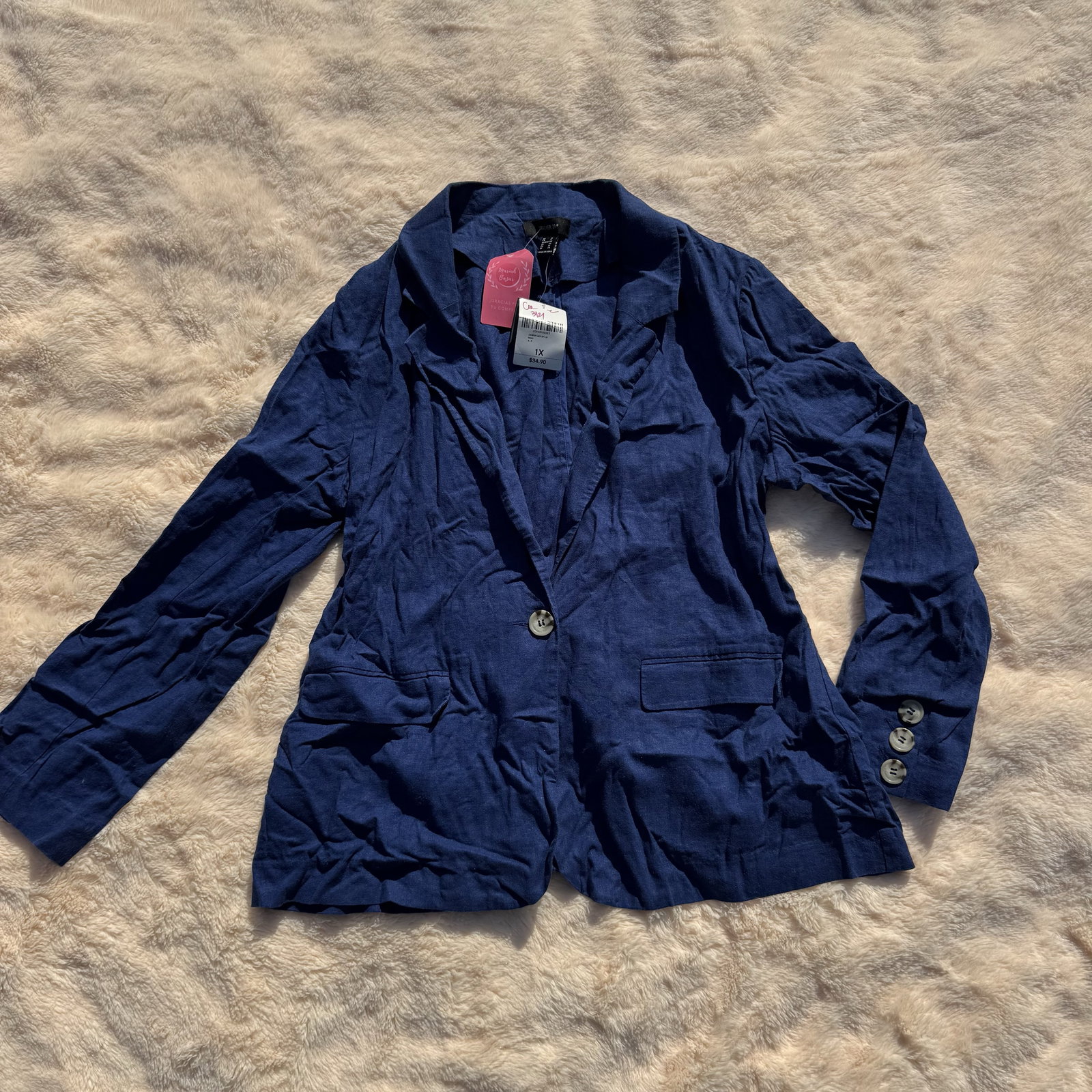 Saco/Blazer Mezclilla/Denim Forever 21 Nuevo con Etiqueta