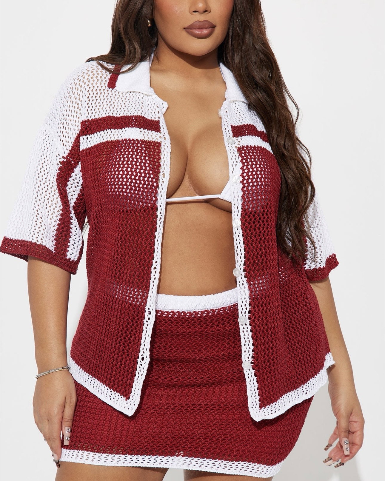 Set tejido tinto - XS/S/M