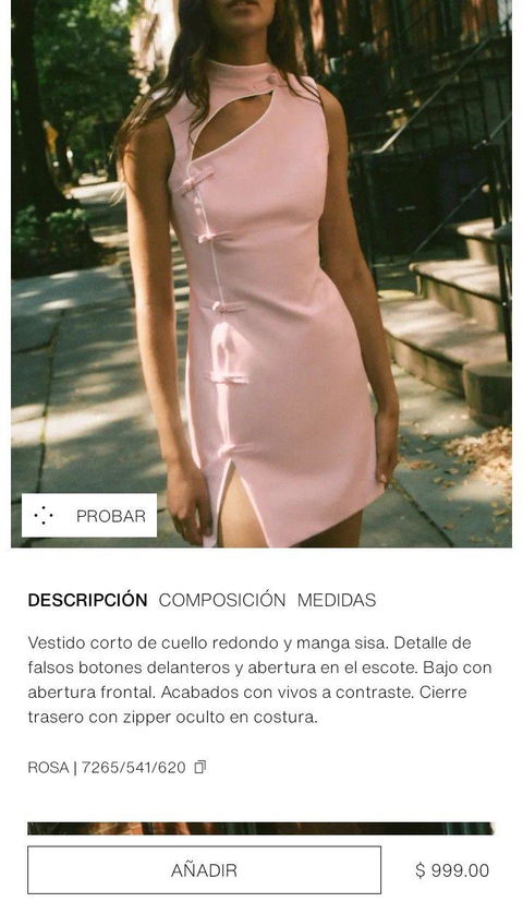 VESTIDO ROSA ZARA
