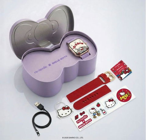 Reloj Hello Kitty con correa adicional y accesorios