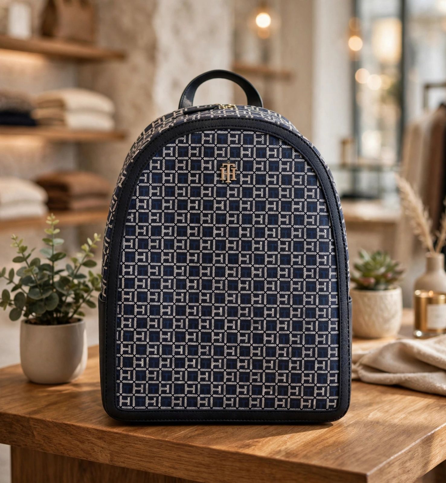 Mochila Tommy Hilfiger de gran capacidad con correas ajustables