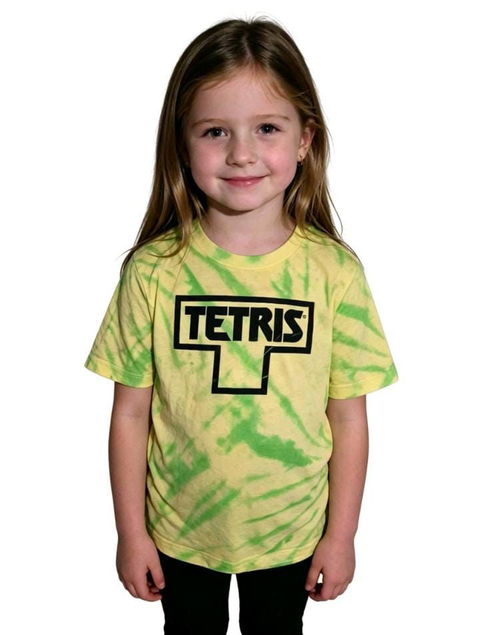 Playera infantil Tetris amarilla y verde