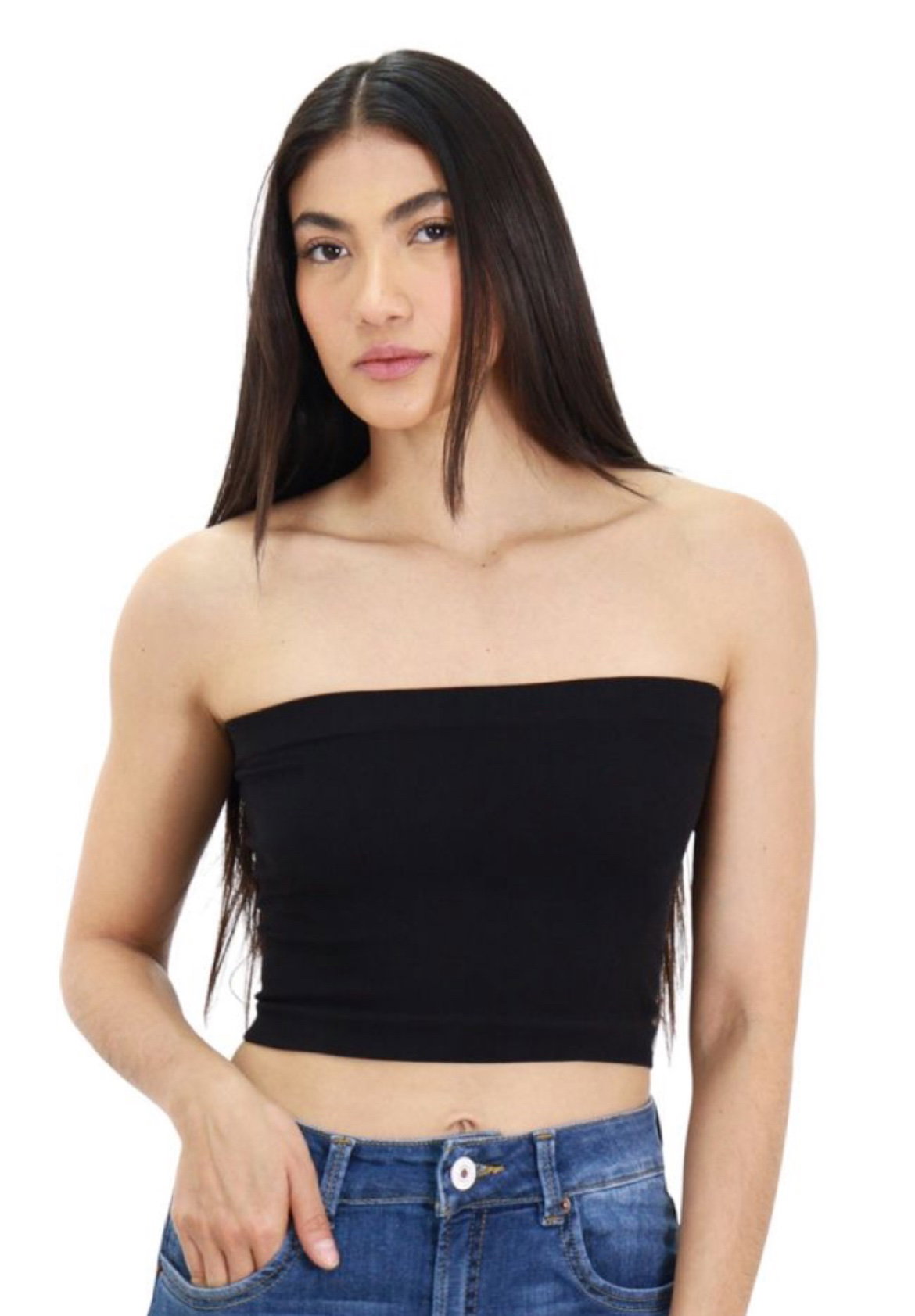Top negro XS Stradivarius Y2K