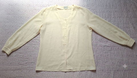 Camisa de manga larga color crema